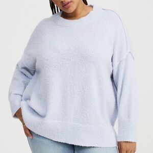 Torrid Sweater Tunic Artic Ice Size‎ 2X Oversized Stretchy Soft Plus Size